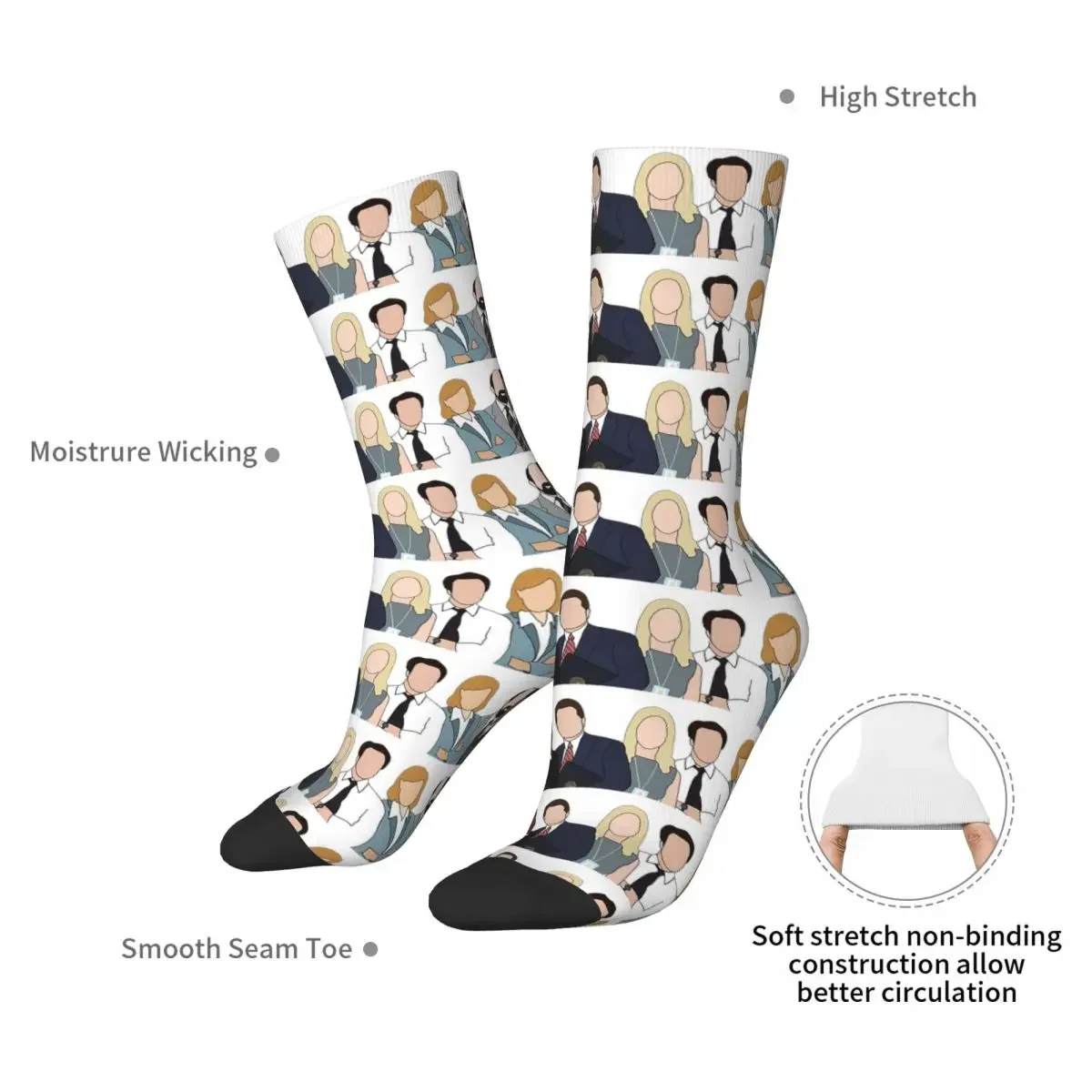 The West Wing Cast Socks Harajuku Sweat Absorbing Stockings All Season Long Socks Accessories for Man's Woman's Gifts