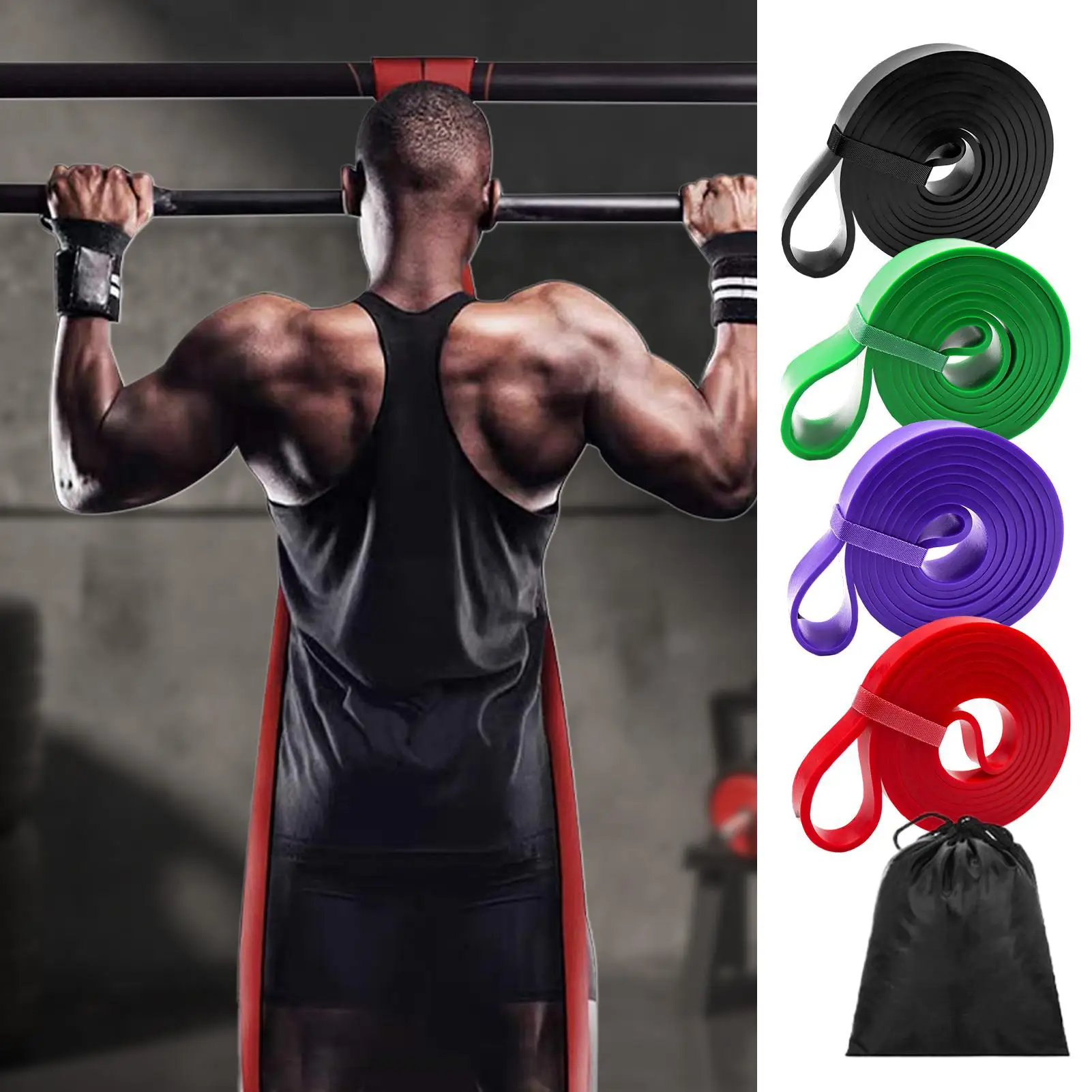 Bandas de estiramiento, engranaje de látex Natural, tirador de anillo de Yoga para gimnasio en casa, entrenamiento de viajes al aire libre, Yoga, Fitness, Pilates, adultos y amigos