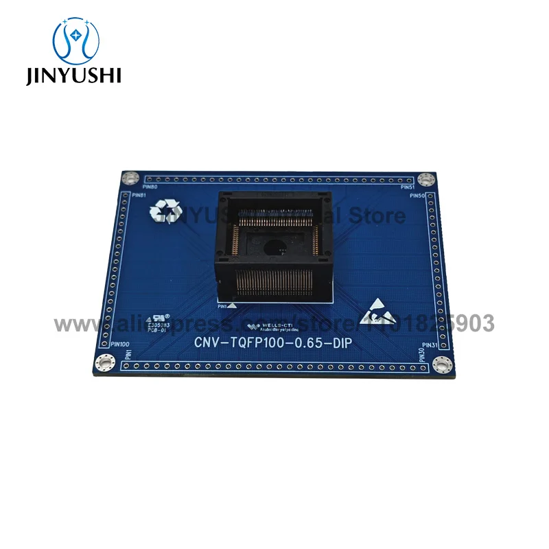 

QFP100/DIP 680H1001111-001 20*14mm 0.65mm pitch IC Burning seat Adapter testing seat Test Socket test bench