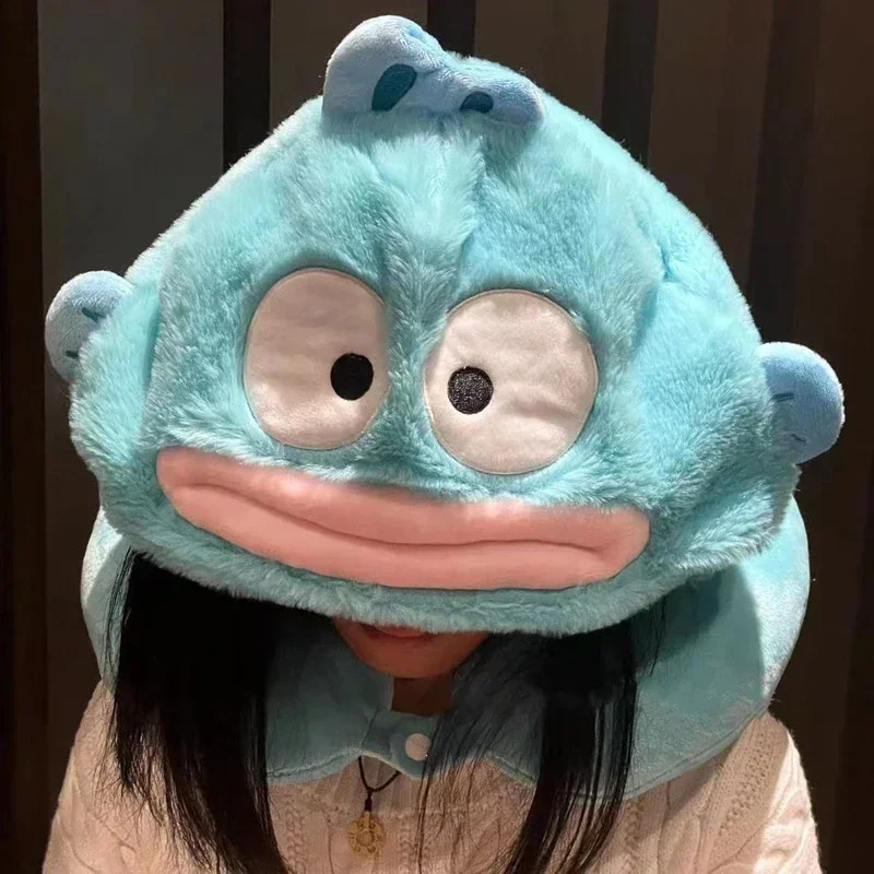 Disney Stitch Stellalou U-shaped Neck Pillow Hooded Autumn And Winter Cute Cartoon Office Relieve Fatigue Neck Neck Pillow