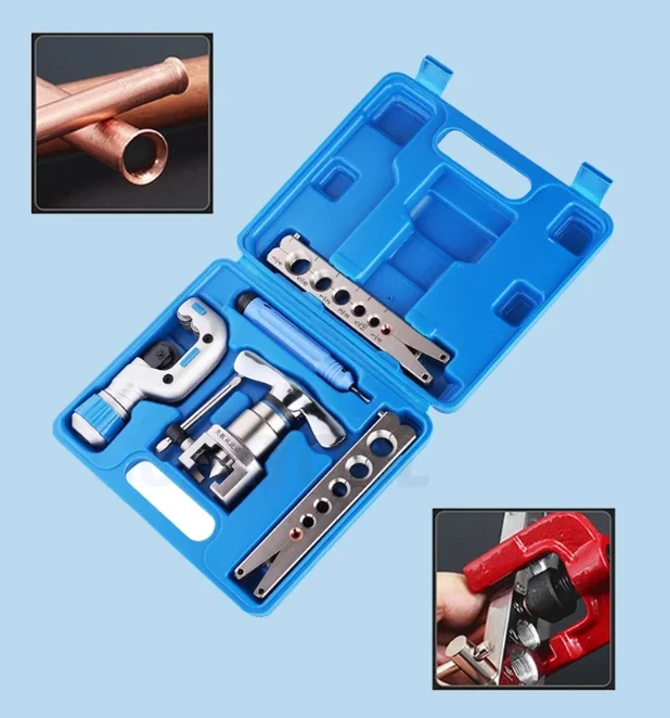 Pipe Expander Copper Tube Flare Kit Air Conditioning Refrigerator Refrigeration Repair Metric Reamer Tool Flare Device