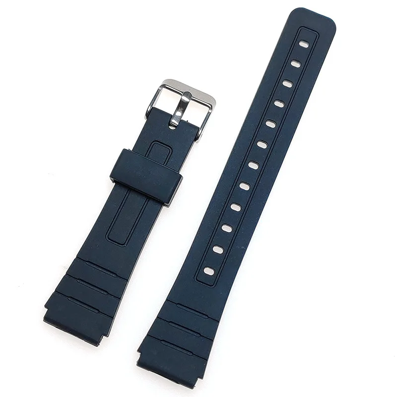 ل كاسيو F-84/F91W/F-94/F-105/A158/A158/A168 الراتنج حزام ساعة اليد شريط مطاطي 18 مللي متر العالمي احيط العروة سوار استبدال #4