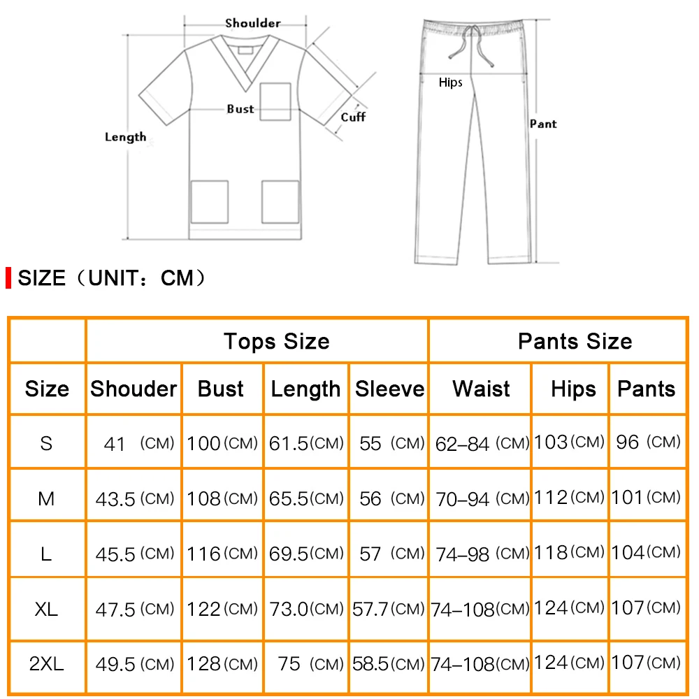 Abito a maniche lunghe in tinta unita unisex Lab Spa Abbigliamento da lavoro infermieristico Slim Scrub medico Uniforme Infermiera Dottore Abito chirurgico all'ingrosso