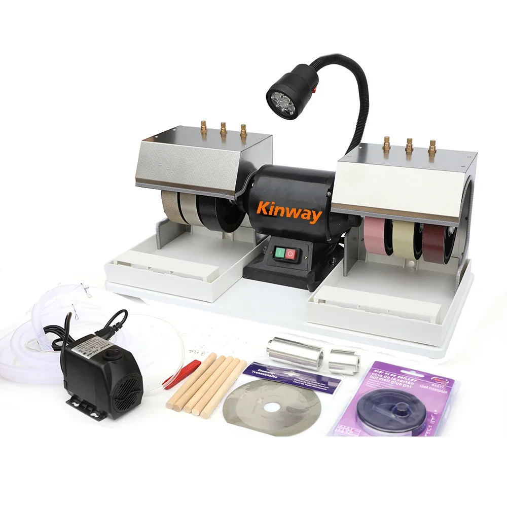 Jewelry Lapidary Machine Stone Grinding Gemstone Faceting Cabochon Polishing Machine 220V 110V Cabbing Machine