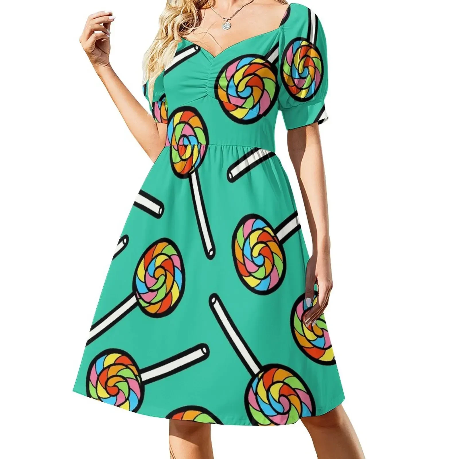 

Rainbow Lollipop Pattern Sleeveless Dress Evening dresses Cocktail of dresses dresses summer woman 2025 Womens Dress