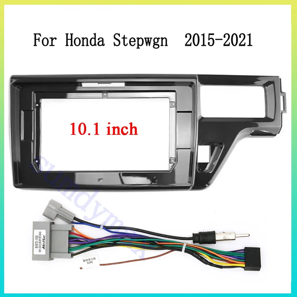 Car Radio Fascias Frame For Honda Stepwgn stepwagon 2015-2018 10.1 inch Stereo Panel Harness Wiring Decoder Mount Kit