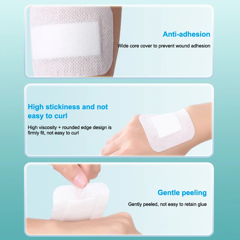 10/30pc Sterile Dressing Waterproof Breathable Cushion Adhesive Plaster Wound Hemostasis Sticker First Aid Bandage Emergency Kit