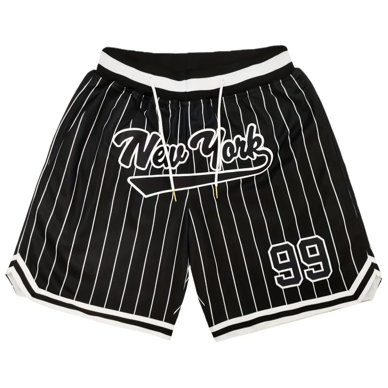 

Летние баскетбольные шорты NewYork No.99, мужские повседневные быстросохнущие пляжные простые полосатые шорты, удобные гибкие мото шорты свободного покроя