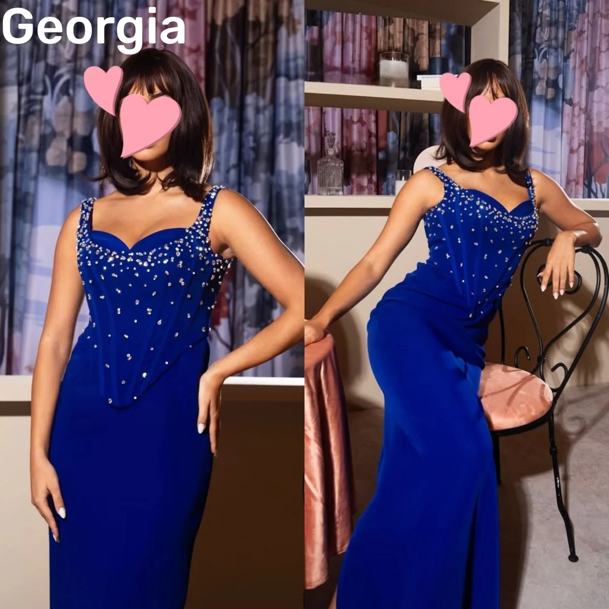 

Luxury Evening Dresses Mermaid Sweetheart Customize Formal Dresses Floor-Length Beadings Zipper Up Sleeveless Wedding Party Dres