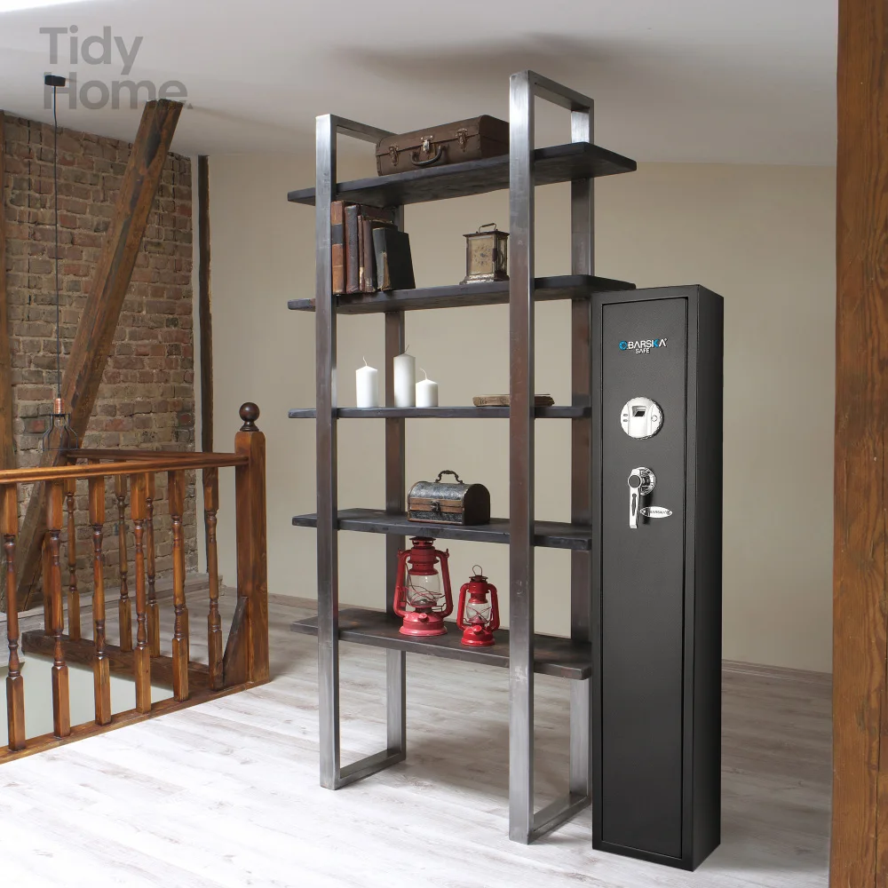 

1 83 Cu Ft Biometric Rifle Safe, Quiet and silent storage,Ample Storage Space, Versatile Placement, for home or business use