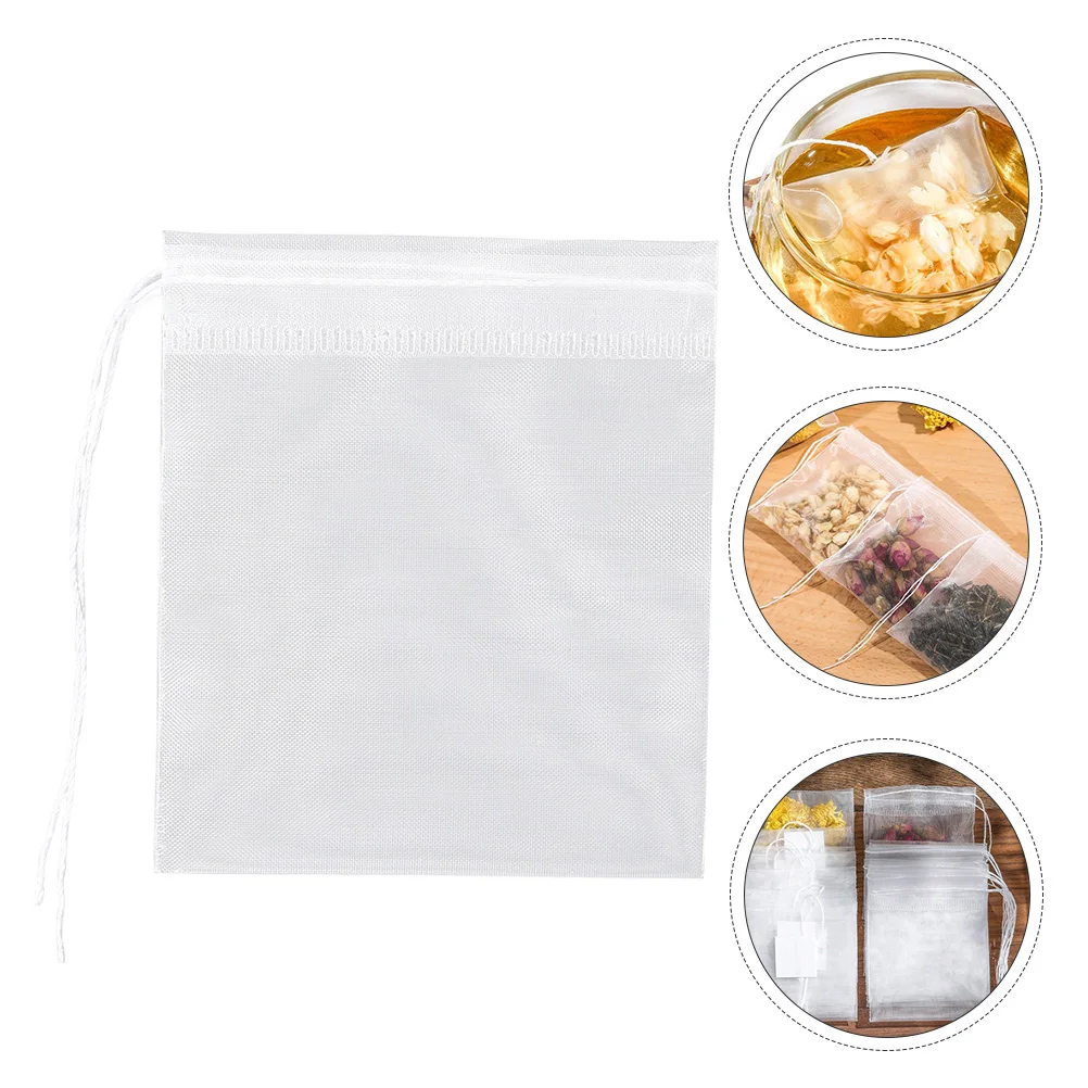 

Reusable Tea Infuser Bag Leaf Holder Drawstring Eco Friendly Thin Light Tea Filter Spices Storage Kitchen Bar Tools Multipurpose