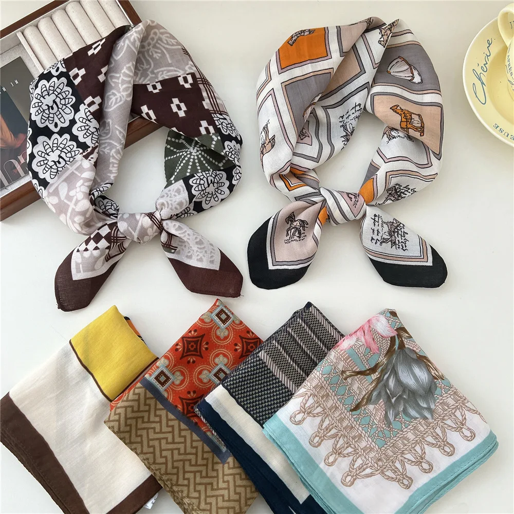 65*65cm Hair Scarf Cotton Square Scarf Bandanas Hairband Headband Hairscarf Headscarf Turban Shawl Wrap