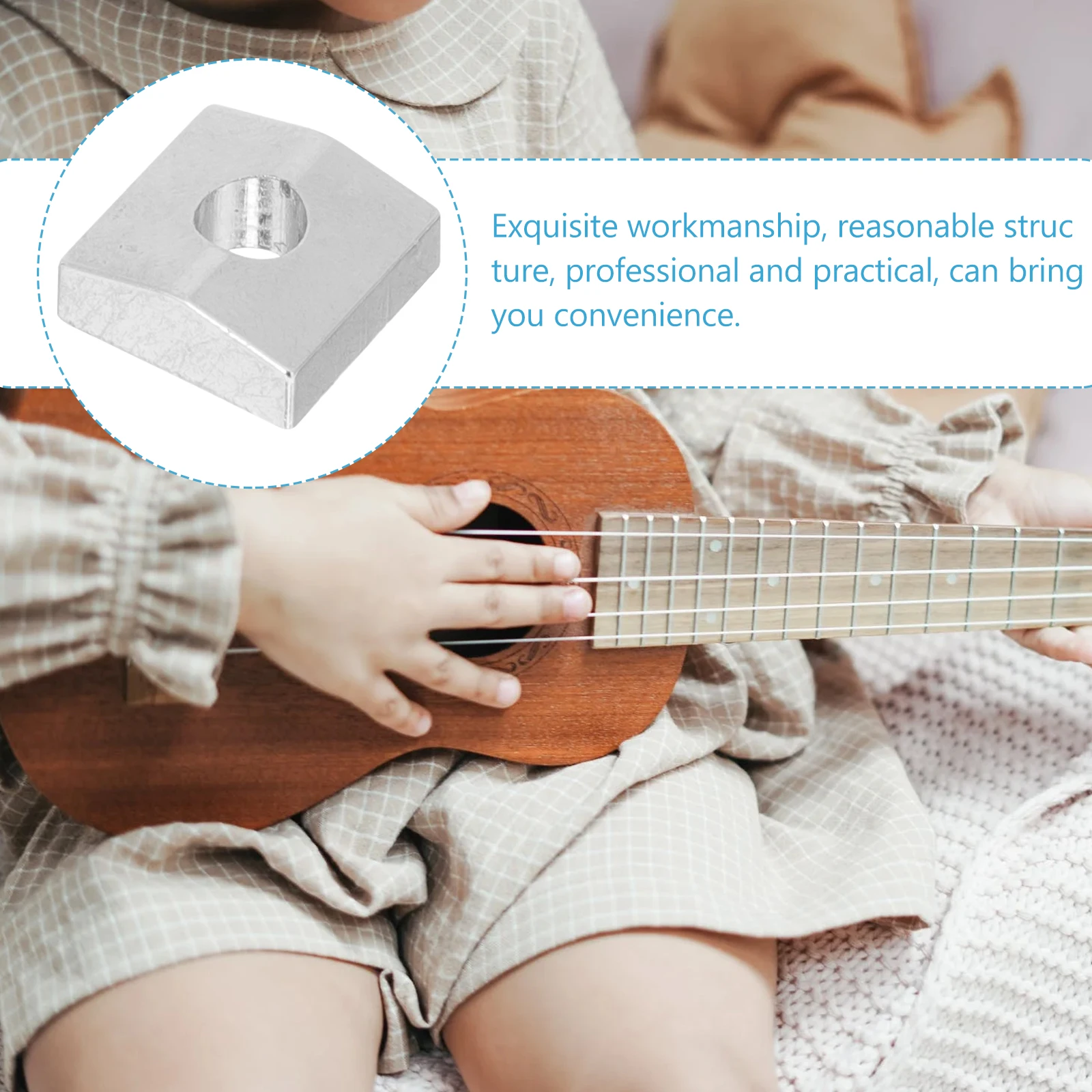 

15 Pcs Electric Guitar String Lock Accessories Strap Nut Tremolo Block Metal Locking Parts and