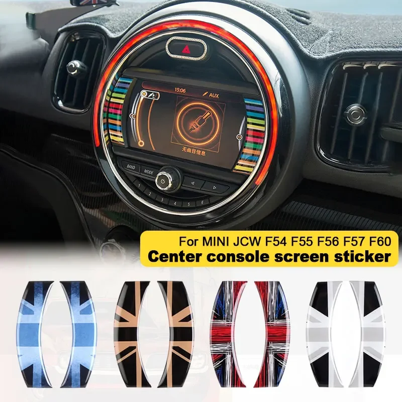 Car Navigation Screen Sticker Car Decals Decoration Accessories 2Pcs/Set For Mini Cooper F54 Clubman F55 F56 F57 F60 Countryman