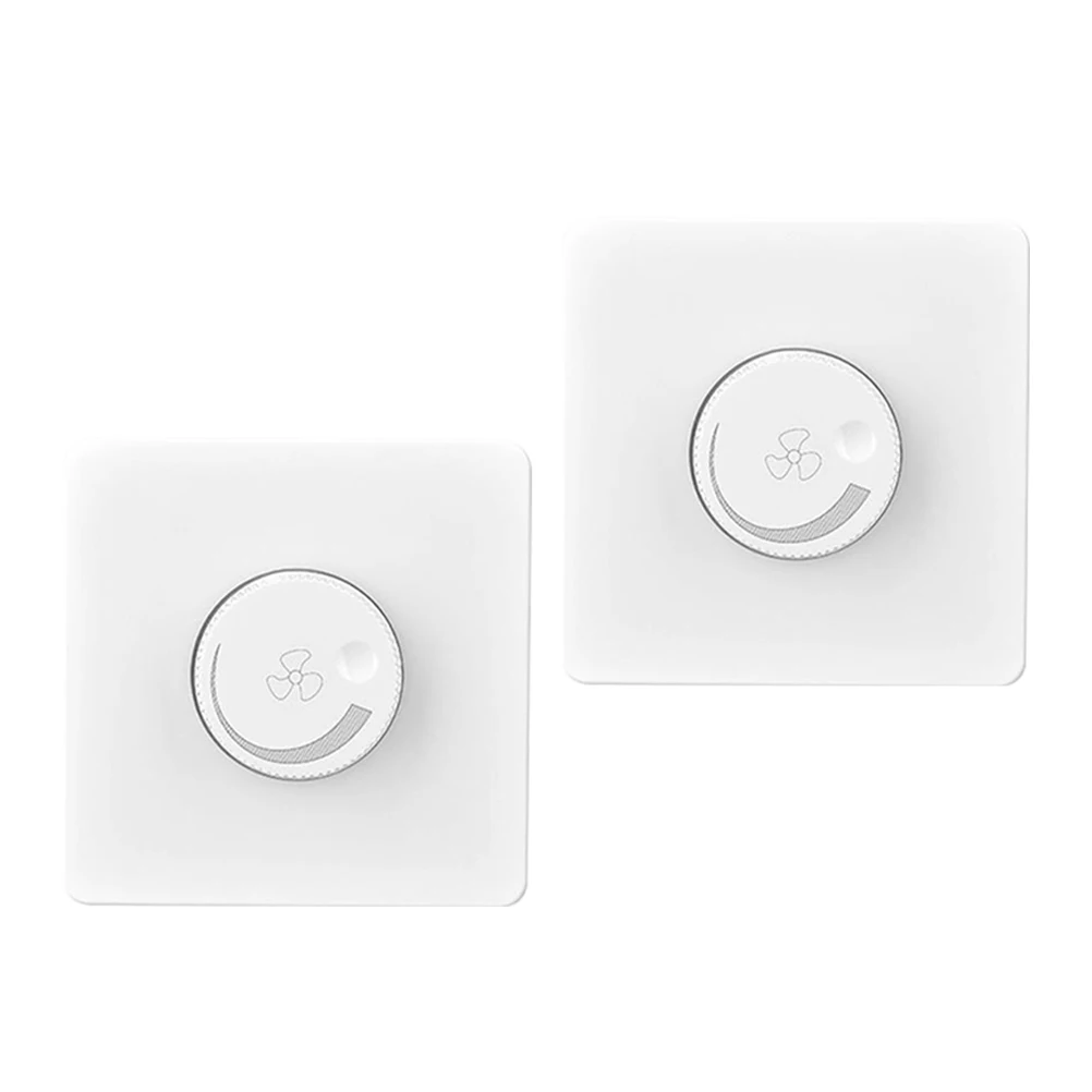 

2pcs Plastic Fan Smart Controller Wall Mountable Variable Speed Control Panel Ventilation Fans Control For Home Office Hotel