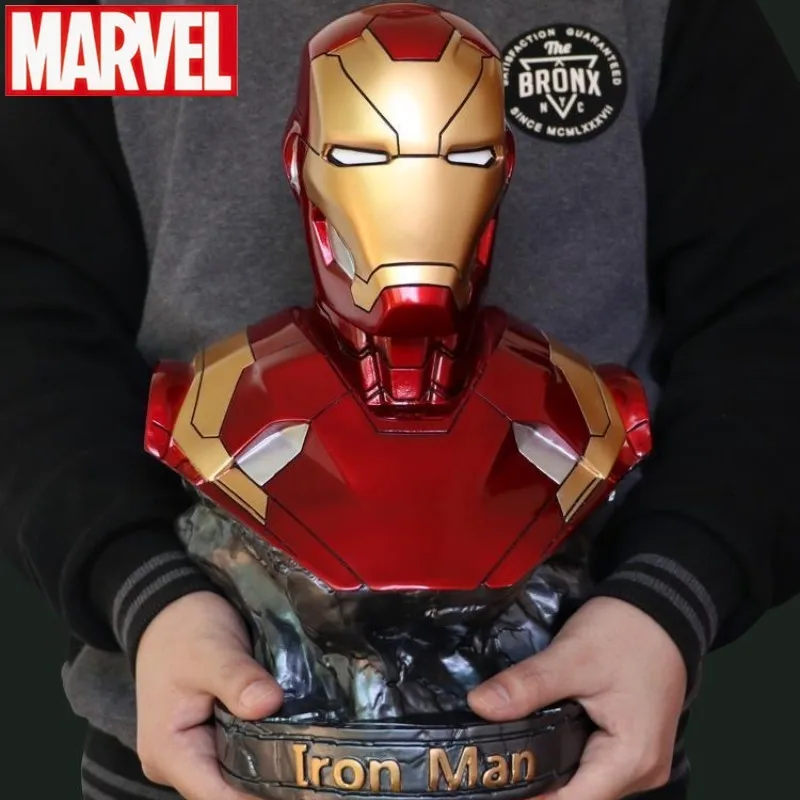 34cm Iron Man Large Figure Half-size Statue Busts Desktop Ornaments Home Decor Toys Model Figure Statue Model Collection Toys