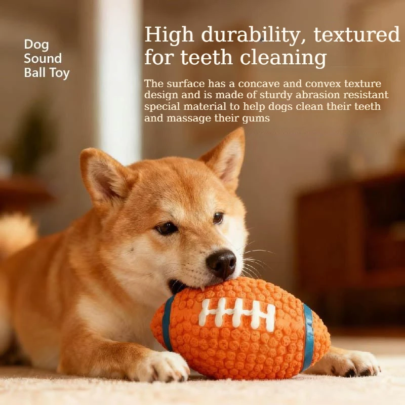 Latex Squeaky Dog Toy Ball Bite-Resistant Molar Teeth Cleaning Dogs Chew Toys Interactive Throwing Toy for Puppy Relieve Boredom