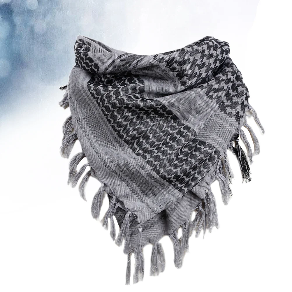 

1 шт. хлопковый арабский платок, дышащий, унисекс, для шеи, для военных, для активного отдыха, осень-зима, серый