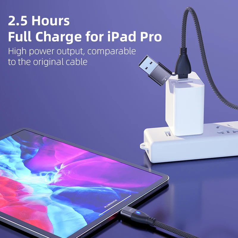 100W USB C Magnetic Charging Cable Fast Charger 3 in 1 USB Wire Cord For iPhone 12 11 Pro Xiaomi Samsung Macbook iPad