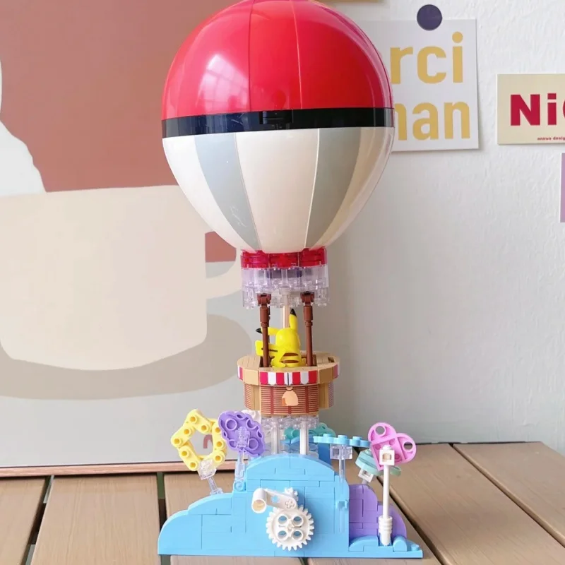 Keeppley Pokemon Elf Ball Hot Air Balloon Model Building Block Pikachu Assembled Collection Ornaments Gift - view 3