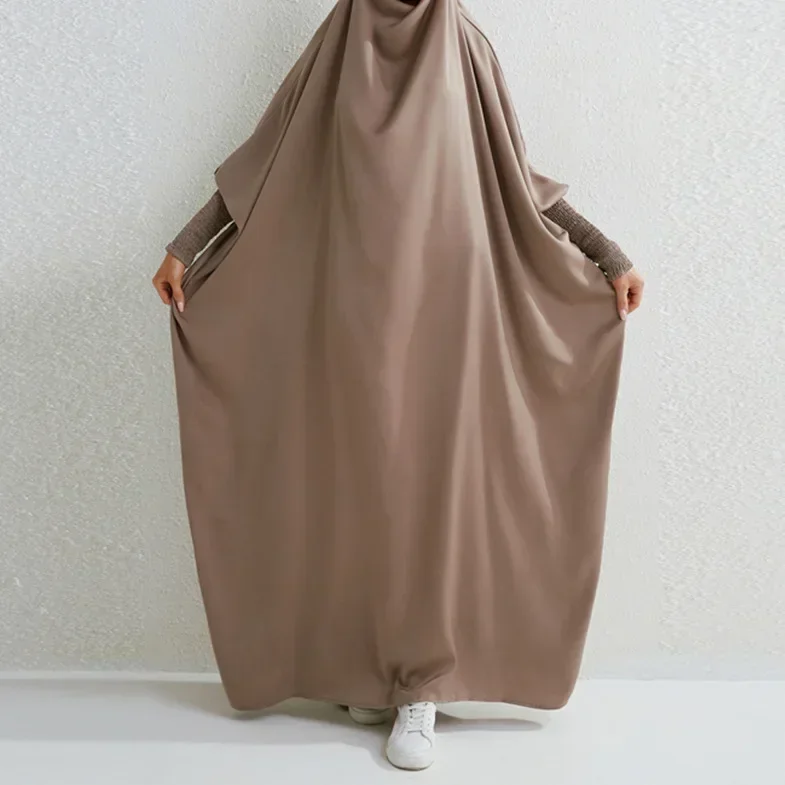 Abito musulmano turco donna nuova moda elegante abito maxi solido retrò allentato chic abito temperamento manica lunga Abaya per le donne