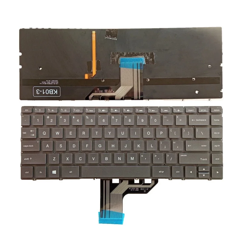 US Layout Backlit Laptop Keyboard For HP Spectre x360 13-AC 13-AE 13-W 13-AP TPN-I128 Q178 Q199 Q214