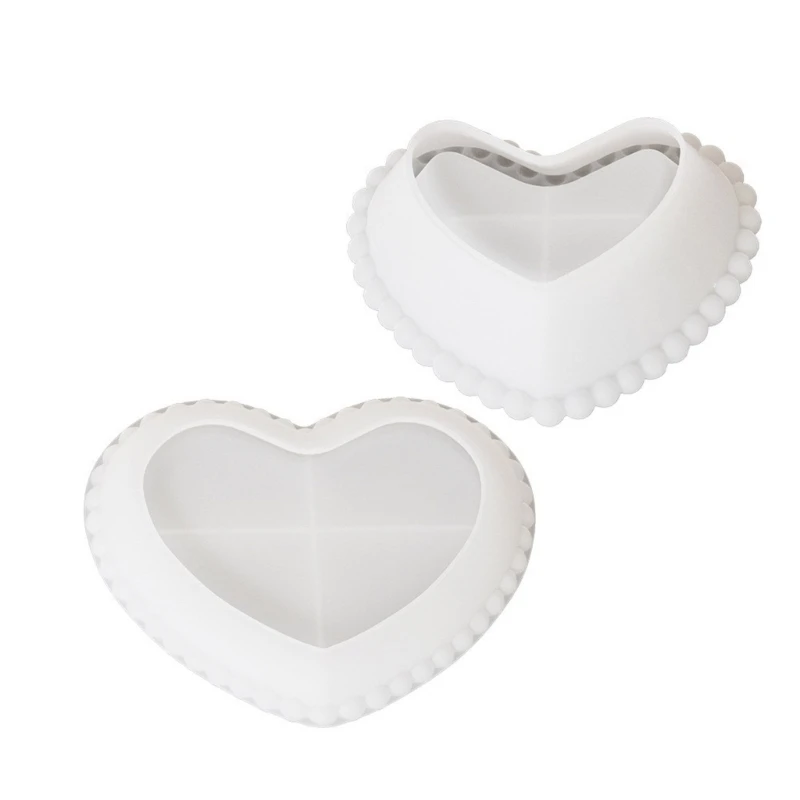 Holder Mold 3D Cup Silicone Mould Heart Shaped Candlestick Moulds Tealight Molds Jewelry Making Tool Dropship