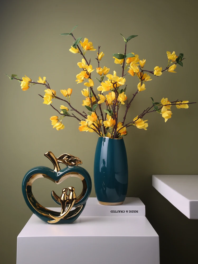 Ceramic Hollow Crafts Golden Bird Simulation Animal Handicraft Furnishings Home Decoration Accessories Figurines