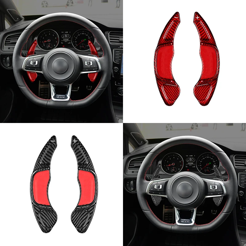 

Steering Wheel Paddle Shifter For VW Golf 7 Polo GTI R-Line Jetta Scirocco Carbon Fiber