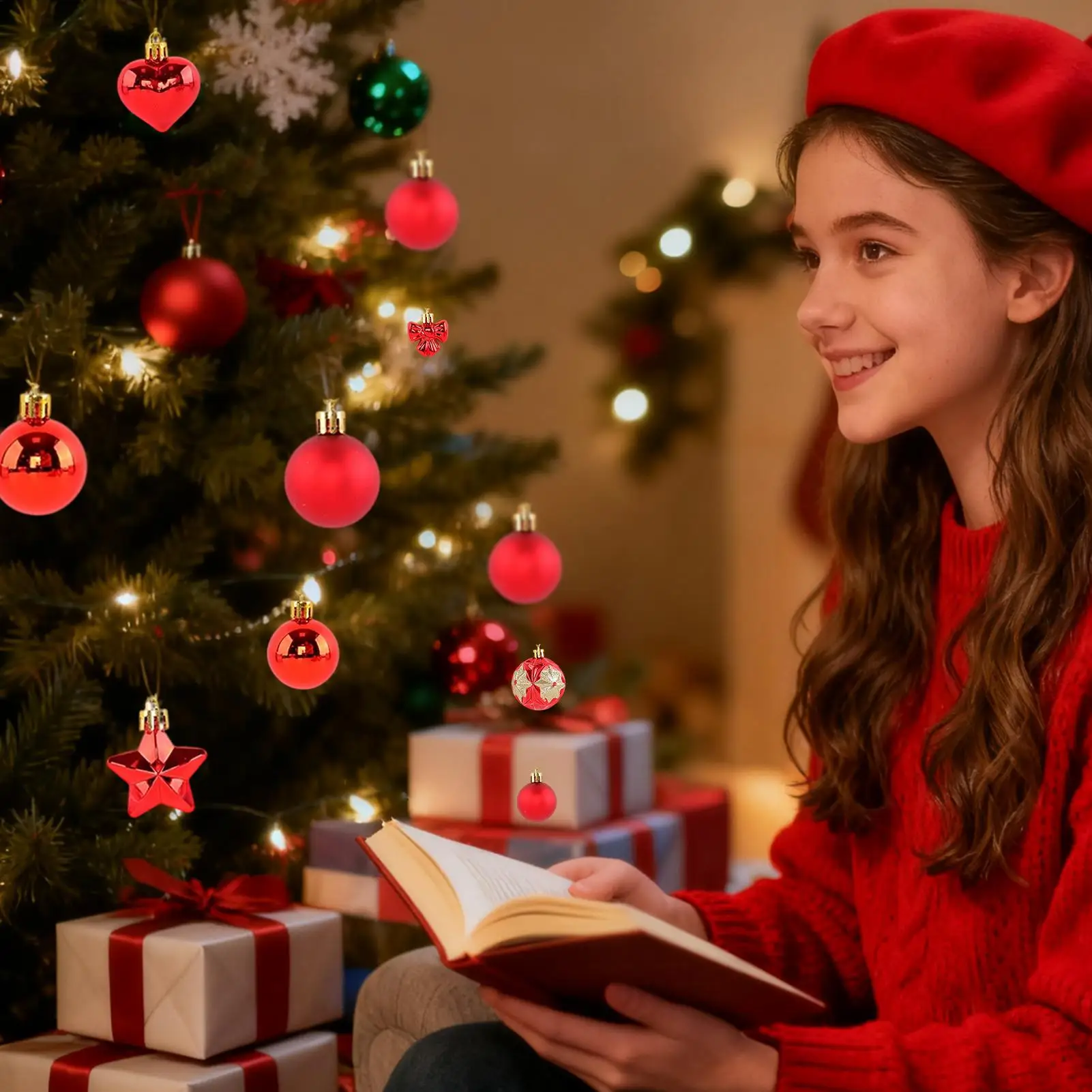 

Набор елочных украшений, 30 шт., зимние праздничные украшения, подвески, рождественские шары, украшение для помолвки, свадьбы