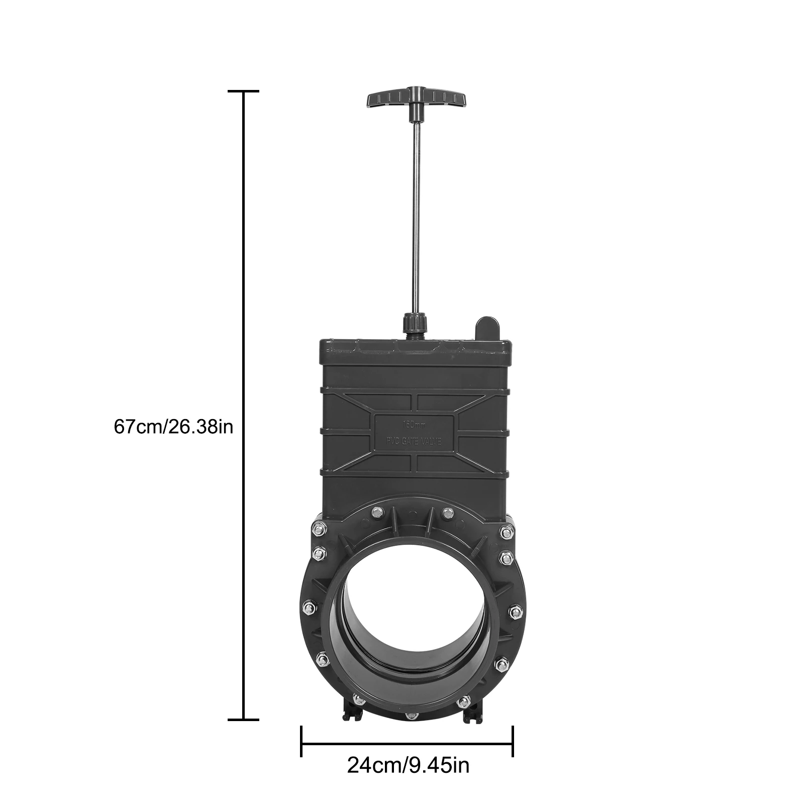 RV TRAILER VAN Conjunto de válvula de torneira com suporte de portão UPVC Válvula de esgoto de resíduos Válvula de placa de tração de plástico