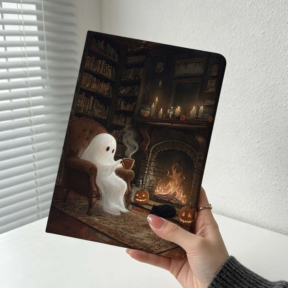 Cartoon Ghost Fireplace Tea Cover For Xiaomi Redmi Mi Pad 8 7 6 5 4 2 SE K Pro Max Ultra Poco Pad Soft Inch Tablet Case