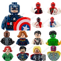 Marvel classic characters Spider-Man the Hulk Iron Man mini building blocks children's bricks toys party gift dolls