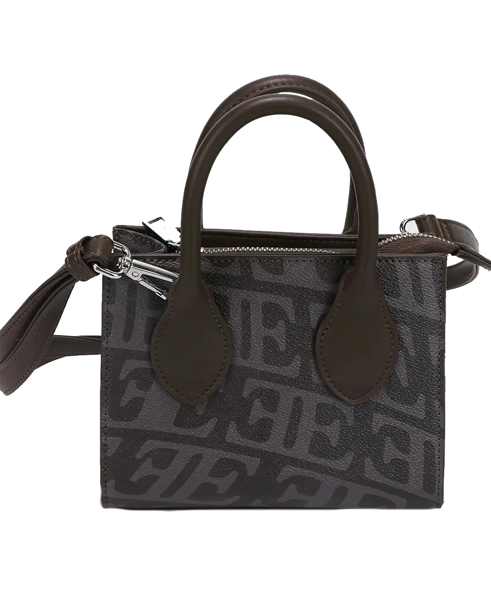 حقيبة يد نسائية صغيرة من جلد البولي يوريثان من Gorfia بنمط حروف وحزام كتف قابل للتعديل وتاريخ التسوق والسفر حقيبة يد عصرية #1