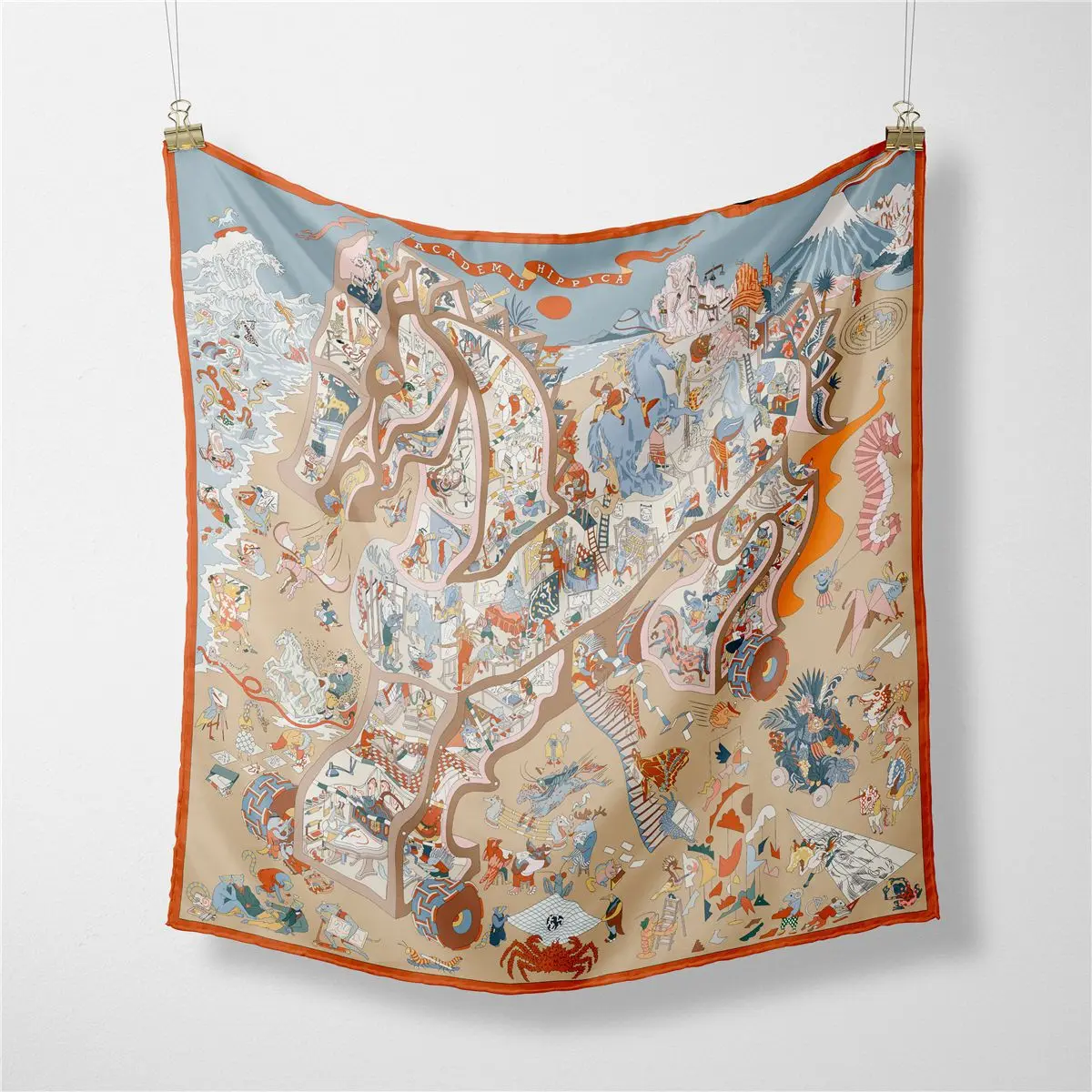 2026 New Time Love Horse Silk Scarf Mulberry Silk Twill Silk Double-sided Printing High-end Women's Large Square Scarf Shawl