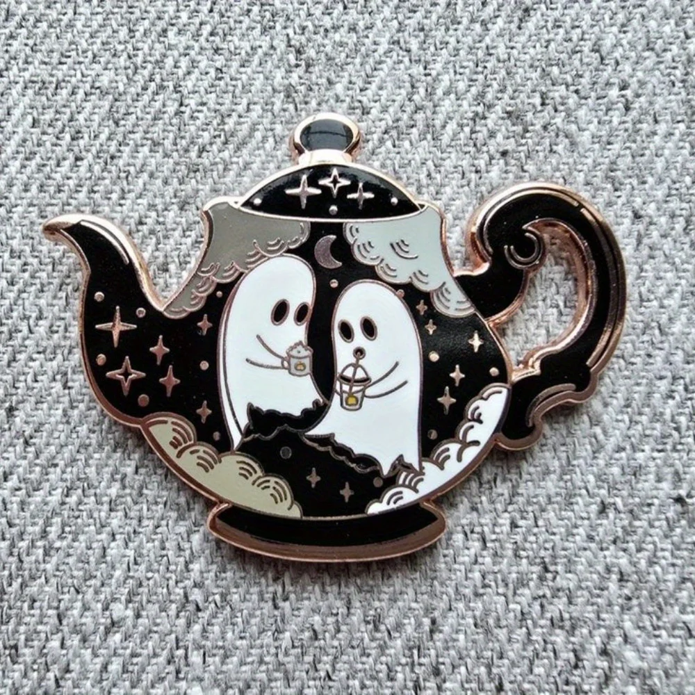 Halloween Haunted Teekanne Emaille Pin Enchanted Teatime Collection