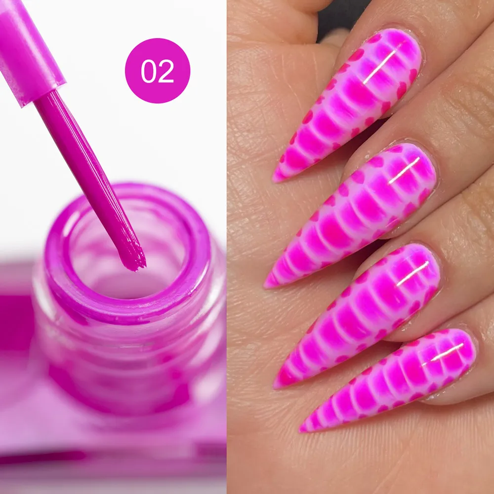 CANNI Silber Golden Pink Rose Blooming Liquid Air Dry Nail Art Design Venalisa Wasserfarbe Tinte Raucheffekt Malerei Nagellack – Detail 11