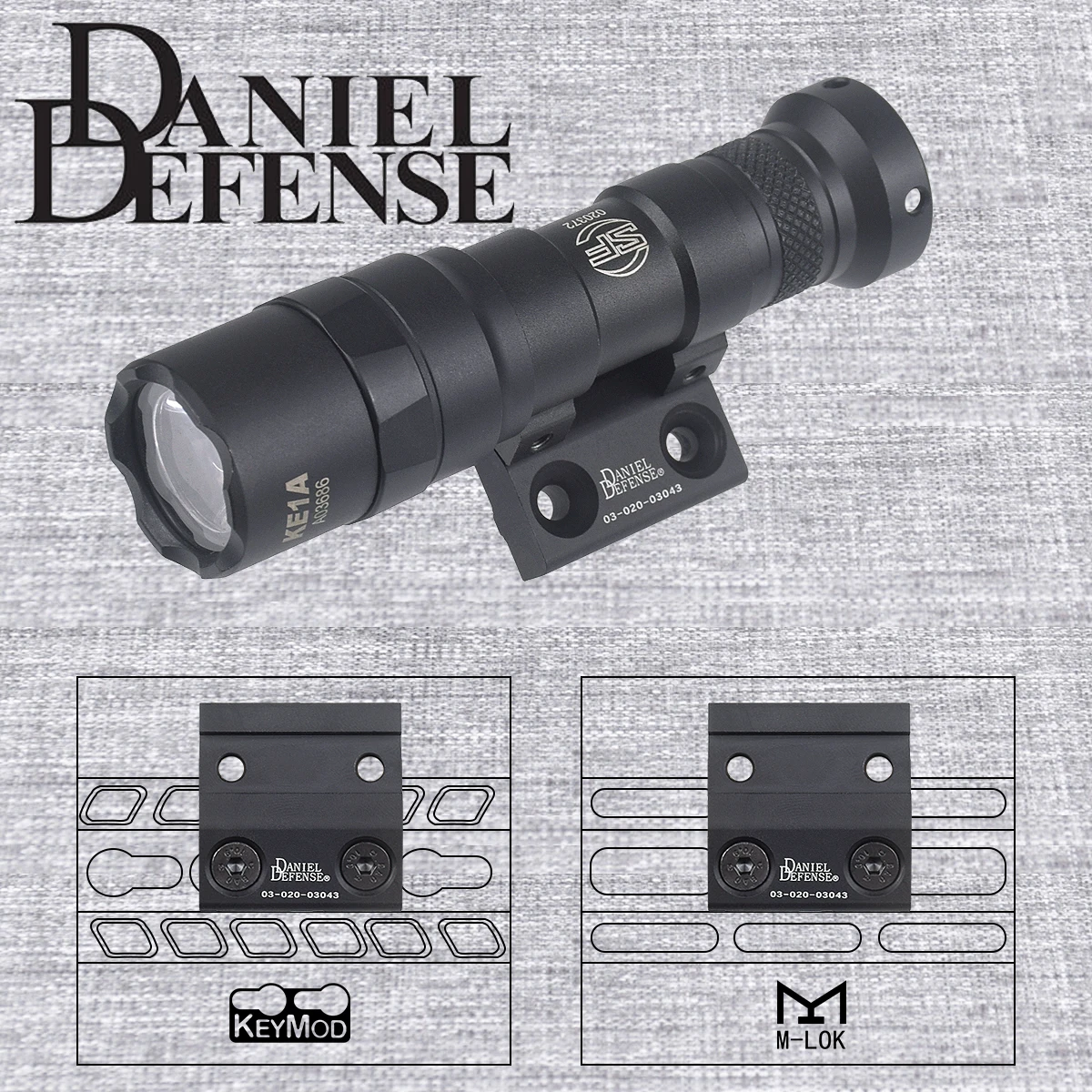 

DANIEL DEFENSE Scout Light Mount DD CNC Keymod M-LOK Rail For SureFire SF M300 M600 Airsoft Weapon Flashlight Base Mounts