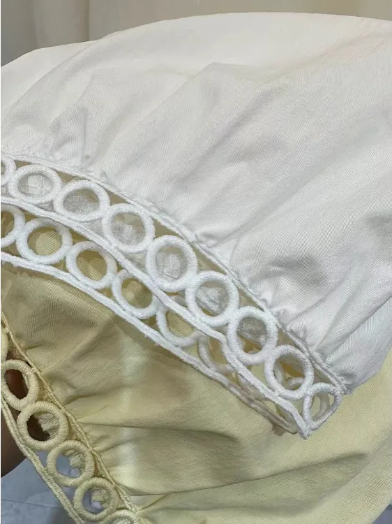 여름 얇은 레이스 트림 랜턴 팬츠 여성용 나인 포인트 슬림 와이드 레그 팬츠 벌룬 팬츠 캐주얼 바지