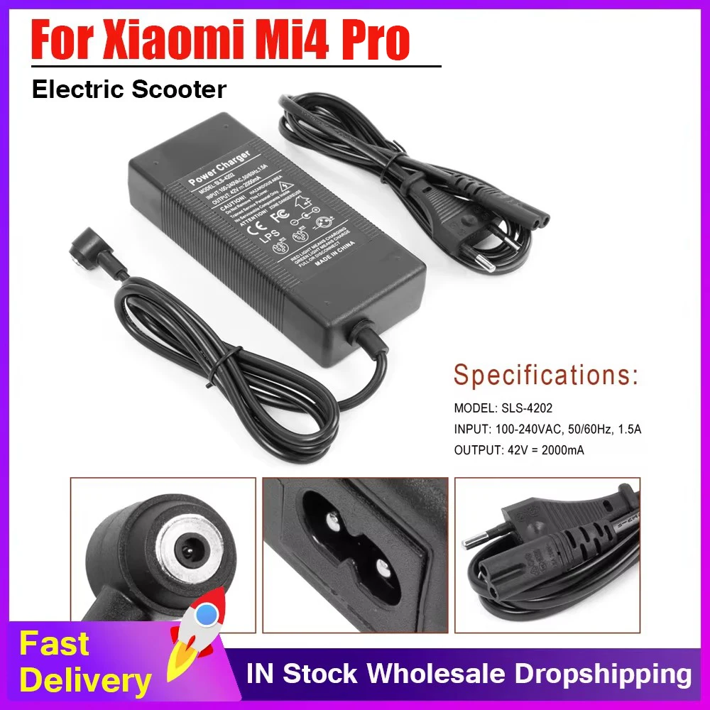 

42V 2A Electric Scooter Battery Charger for Xiaomi 4 Pro Electric Scooter Battery Charging Power Supply Replacement Parts