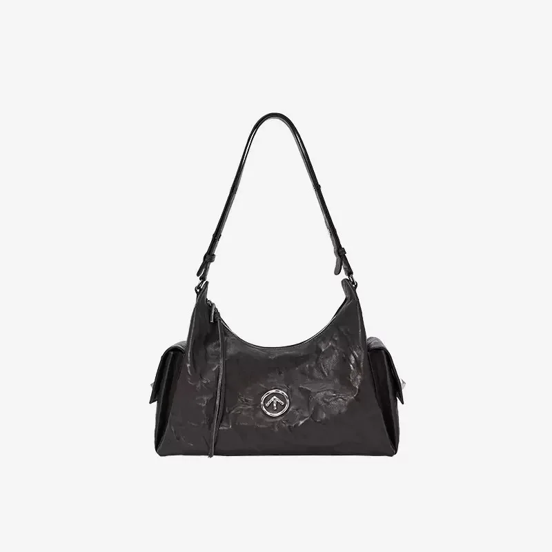 

GROTTO 2025 New Toast Hobo Bag Vegetable-Tanned Lambskin Commuter Underarm Single-Shoulder Crossbody Soft Bag