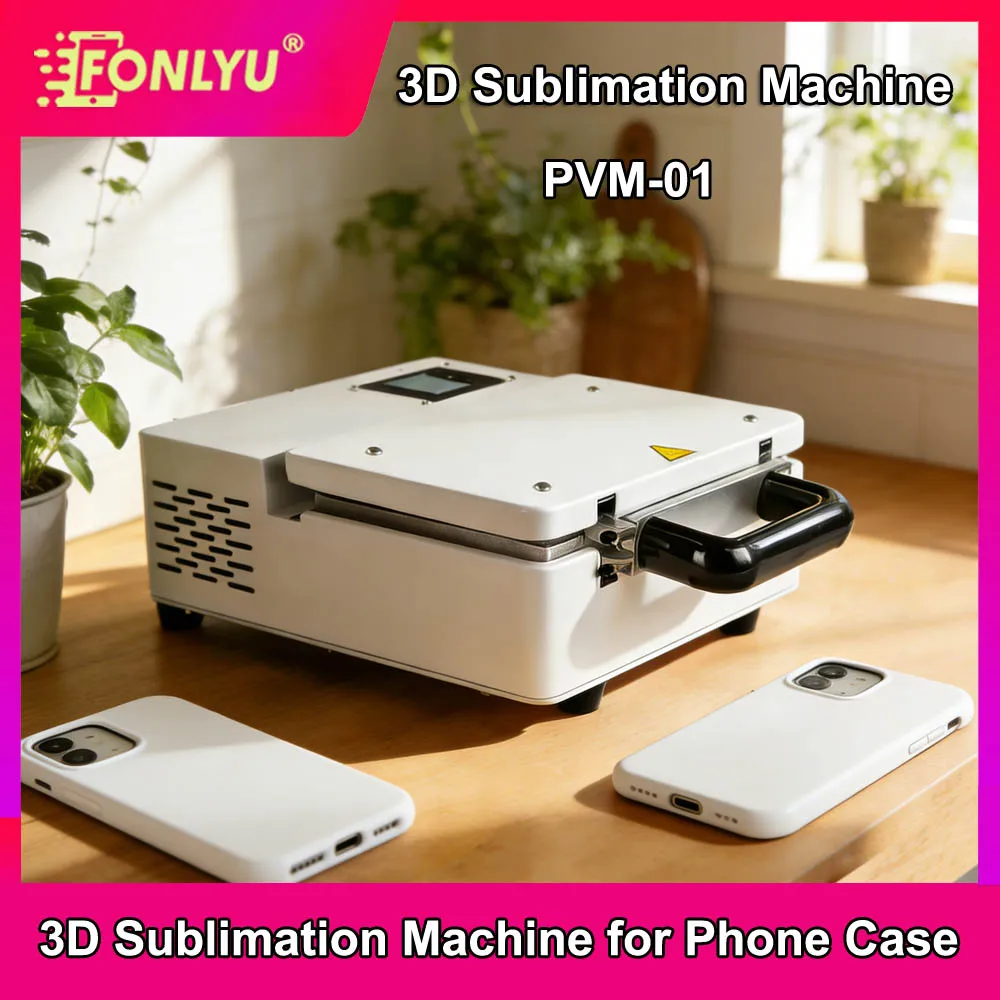 

FONLYU Mini 3D Sublimation Heat Press Machine for Phone Case, Portabl Vacuum Heat Transfer Printer for Custom Mobile Phone Cover