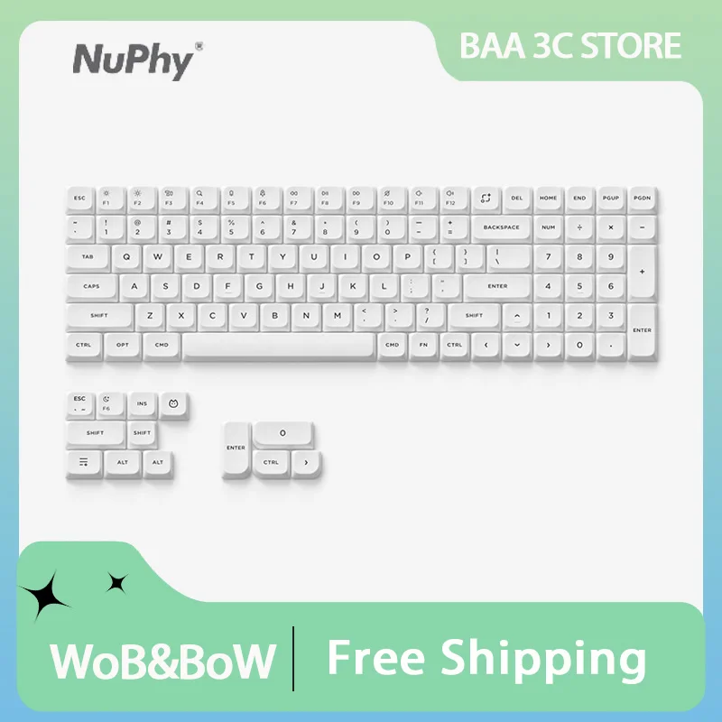

NuPhy WoB & BoW NSA Profile Double-shot 120keys PBT Keycaps Suitable for AIR Series Suitable for AIR75/AIR96/AIR60