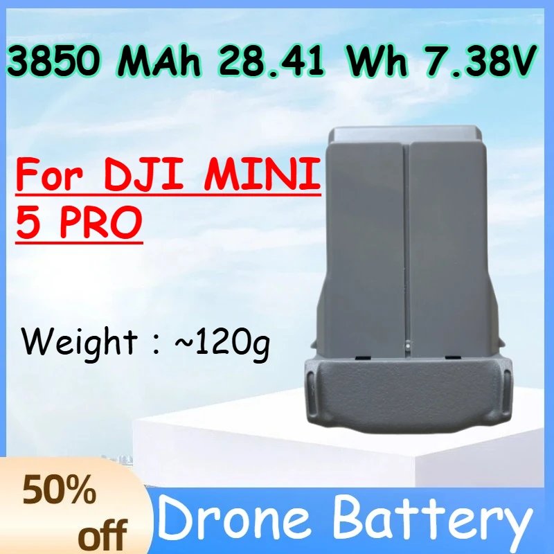

3850 MAh 28.41 Wh 7.38V Drone Battery for DJI MINI 5 PRO Ithium Lon Polymer Rechargeable Battery