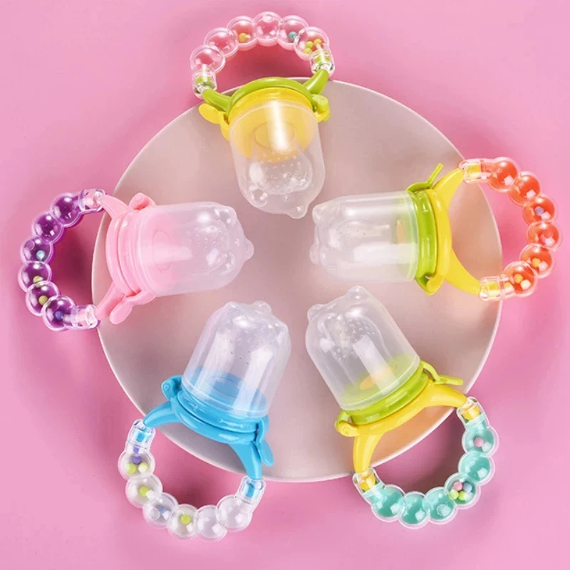 

1/2PCS Pacifier Fruit Feeder BPA Free Baby Silicone Mesh Bag Nipple Toddler Baby Food Feeding Spoon Vegetable Juice Extractor