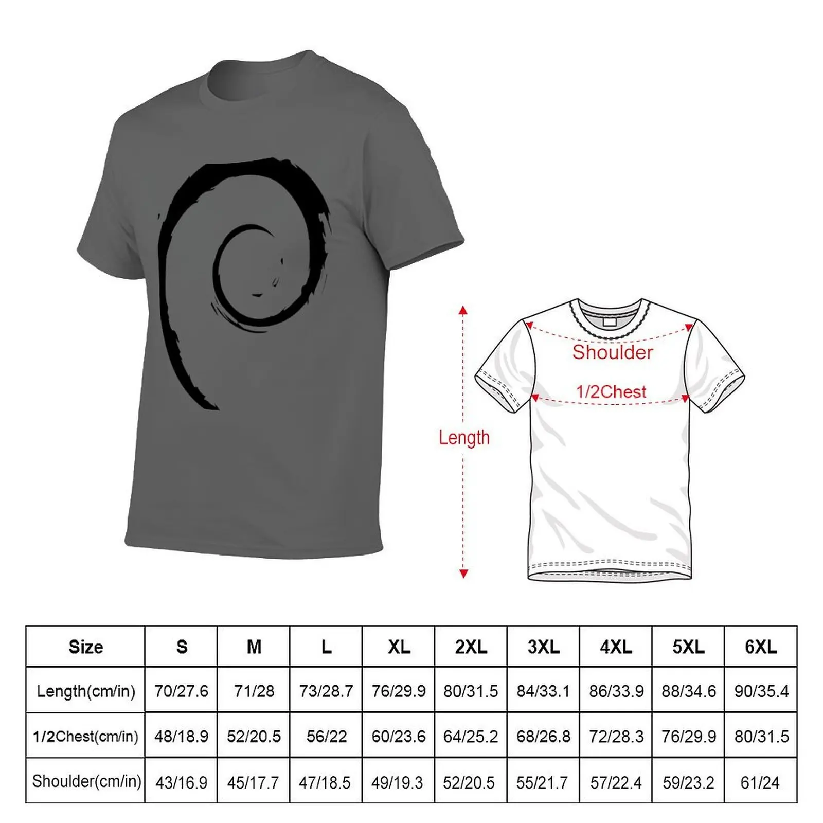 Debian Black T-Shirt man t shirts graphic cotton t shirts high quality T-Shirt