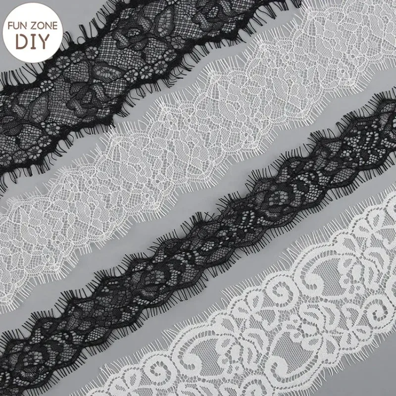 FZdiy 6cm White Lace Fabric Webbing Decoration Love Gift Packing Ribbon DIY Sewing Craft Supplies Fall Plate Lace Wedding Decor