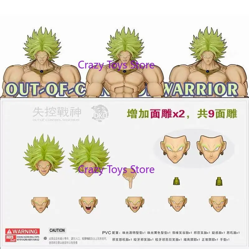 En Stock, juguetes Dko, escultura de cabeza Broly, Dragon Ball Z, bestia, Dios, Super Saiyan, accesorios de cabeza Broly, figura de acción de Anime, juguete de regalo