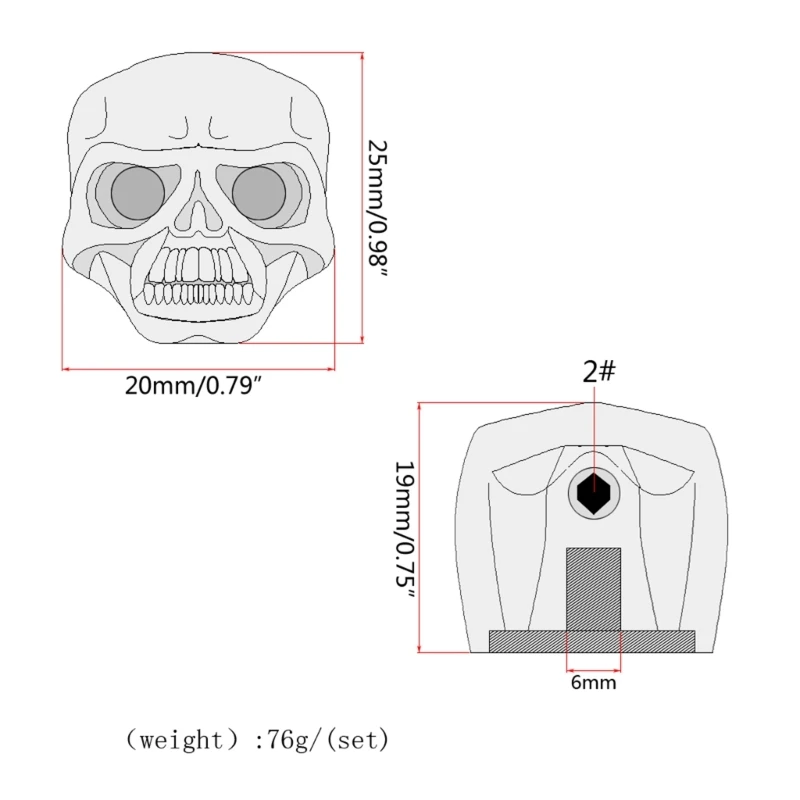 3 Stuks Elektrische Gitaar Schedel Volume Tone Knoppen Schedel Hoofd Knoppen Schedel Vormige Knoppen Elektrische Gitaar Bas Deel