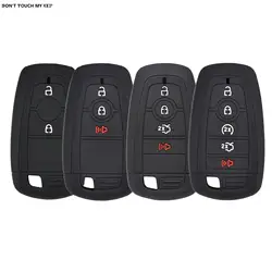 For Ford Ecosport Edge Explorer Fusion S-MAX Mustang F-150 F-250 F-350 Silicone Remote Key Case Fob Cover 3 Button 2017 2018